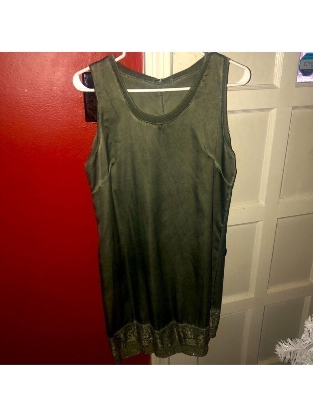 Made Italy Sleeveless Sequin Hem Dress- NWT - Picture 6 of 13